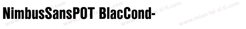 NimbusSansPOT BlacCond字体转换